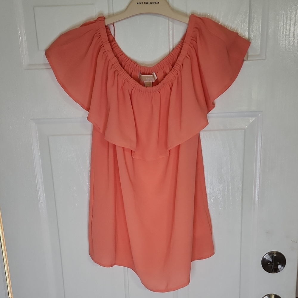 MICHAEL Michael Kors Peach Ruffle Blouse